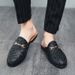 Summer New Men's Closed-toe Sandals, Large Size Slip-on Leather Shoes, Soft Sole, British Style, Versatile Casual Shoes_vogvips.com