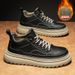 European Warm Series Mid-Top Autumn Casual High-Top Leather Martin Boots No-Tie Shoelaces Cotton Shoes Men's Winter Plush Warm_vogvips.com