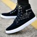 ShoeVault Autumn Winter High-top Korean Style Student Canvas Men's Casual Trendy Versatile Sneakers Fashion Shoes Boots_vogvips.com