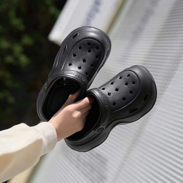 New Wave Bottom EVA Slippers Breathable Lightweight With Hollowed Out Casual Streetwear And Beach Shoes_vogvips.com