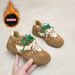 2024 Thick-Soled Genuine Leather German Training Women, New Style Color-Block Double Shoelace Sports Dad Shoes, Casual_vogvips.com