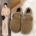 Fleece-Lined Full-Coverage Retro For Women Winter 2024 New Slip-On Cotton Furry Shoes Thickened Warm Snow_vogvips.com