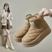 Fleece-Lined High-Top Snow Boots For Women 2025 Winter New Style Student Ins Korean Version Warm Casual Cotton Shoes_vogvips.com