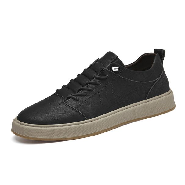 Casual Round Head Lace-up-free Board Shoes Men's Low-top Breathable Sports Hand-scratched Board Shoes Men's Shoes_vogvips.com