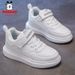 Bobdog Kids Spring And Autumn Students White Shoes_vogvips.com