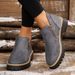 SHLIANG Women Simple And Stylish Boots Plus Size Platform Shoes Women Thick Sole Ankle Boots Fashion Comfortable For Women X0046_vogvips.com