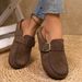 Women's Retro Platform Slippers With Buckle Export Style Closed Toe Plus Size 45 New Spring_vogvips.com