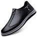Men's Shoes Breathable Hand Scratch Business Casual Leather Shoes Soft Sole Soft Surface Board Shoes Driving Shoes Doudou Shoes_vogvips.com