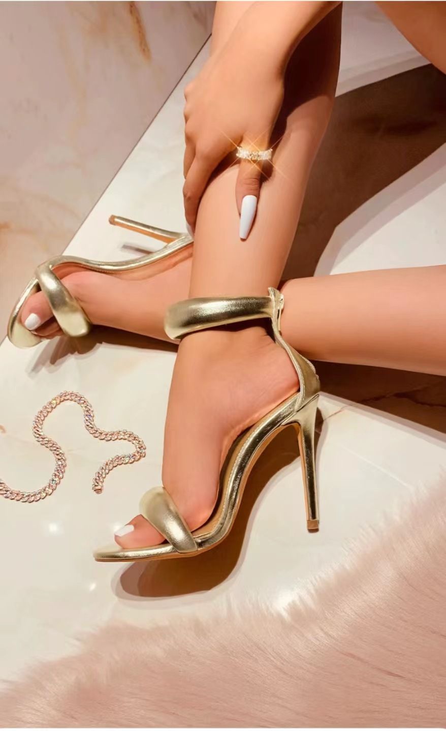 Sandals For Women New Style Solid Color Pointed Toe European And American Sexy Fashion High Heels_vogvips.com