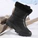 New Autumn And Winter High Top Plus Size Cotton Shoes For Women, Thickened Long Hair And Plush Insulation, Women's Midsole Snow Boots, Short Boots_vogvips.com