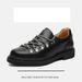 Men's Casual Streetwear Derby Shoes With Thick Sole & Color Blocking Design - Comfortable For Business & Outdoor Wear_vogvips.com
