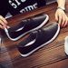 Euro Step New Ultrafine All Black Leather Lace-up Classic Versatile Men's Shoes Youth Office Driving Casual Sneakers Men_vogvips.com