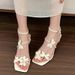 MTX French Stunning Butterfly Square Toe Sanda For Women 2025 New Summer Fashion Fairy Style With Dress Thin Heel High_vogvips.com