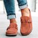New Style Sandals And Slippers For Women, With A Buckle On The Scalp, Solid Color Half Slippers, Size 43, Casual Women's_vogvips.com