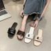 Mature Style Flat Slide Sandals For Women Summer 2025 New Round Comfortable Open Toe Sexy Slippers_vogvips.com