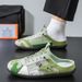 Mesh Half-Slip Men's Shoes, Lazy Slip-On Casual Shoes Without Heel, Summer Thin Breathable Closed-Toe Slippers,_vogvips.com