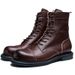 European Warm Series Autumn Winter Vintage Handmade Steel Toe Martin Men Amekaji Genuine Leather High Top Boots_vogvips.com