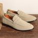 Unbeatable Quality Unbeatable Quality 206-2 Solid Color Loafers British Loafers, One Foot Casual Bean Shoes_vogvips.com
