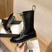 Winter New Autumn Thick-Soled Martin For Women, Internet Celebrity British Style Short Boots, BVPY Flat Mid-Calf W_vogvips.com