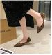 French-style Elegant Pointed-toe Low-heel Women, New Model To Match Skirts, Fairy Yellow Closed-toe Sandals For Women In_vogvips.com