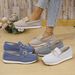 Spring/Summer Casual Women's plus Size Shoes round Toe Flat Metal Chain European American Style_vogvips.com