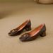 MTX French Style Camellia Single For Women 2025 New Women's Small Leather Shoes Chunky Elegant High Heel Loafers_vogvips.com