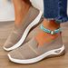 Women's Shoes One Pedal Old Beijing Cloth Shoes Middle-aged And Elderly Mother Shoes Flying Woven Breathable Casual Shoes_vogvips.com
