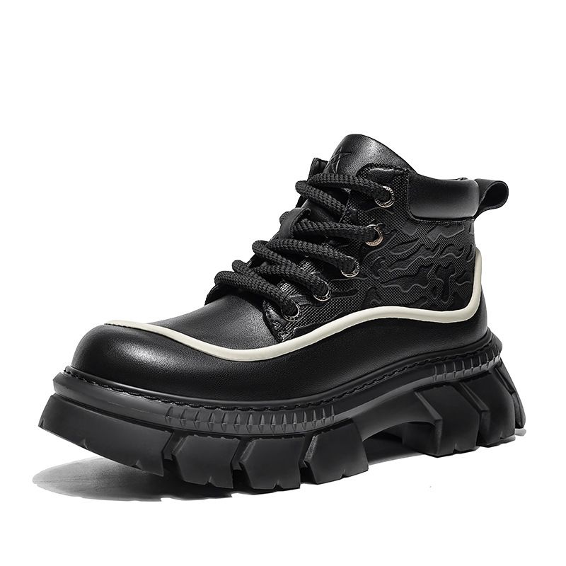 Comfortable Thick-soled Heightening Martin Boots Casual Mid-top Men's Boots Men's Shoes_vogvips.com