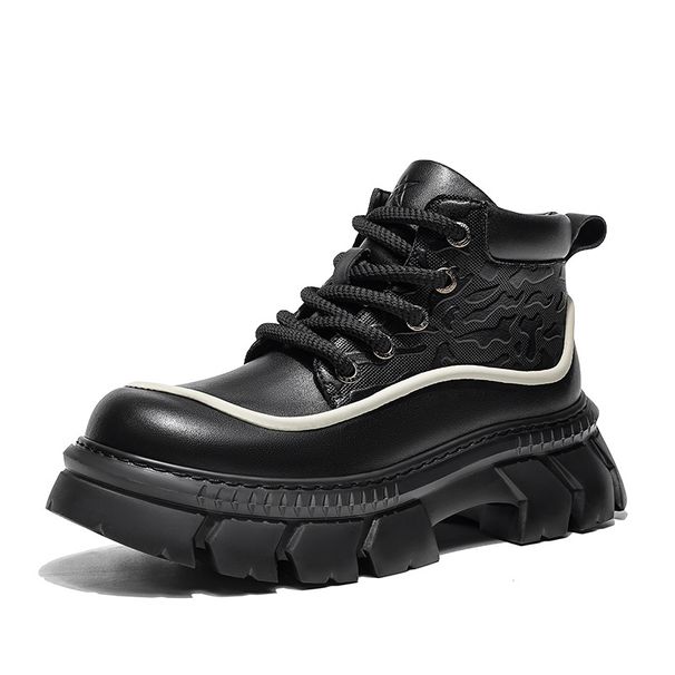 Comfortable Thick-soled Heightening Martin Boots Casual Mid-top Men's Boots Men's Shoes_vogvips.com