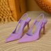 Women’s Shoes Kitten Heel Fairy Pink High Heels Women 2023 Pointed French Stiletto Mules Casual Outer Wear Closed Toe Sandals Trend_vogvips.com