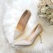 Silver Champagne Gold Crystal Sequins Stiletto Heels High Heels Pointed Toe Evening Dress Shoes For Bridesmaid Wedding_vogvips.com