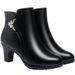 Mom Veratile Fleece-lined Short Boot Warm For Middle-aged And Elderly Women Autumn Winter Women' Mid-heel Cotton_vogvips.com