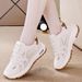 New Spring And Autumn Women's Breathable Mesh Sports Shoes, Korean Style Thick-soled Casual Soft-soled Running Dad Shoes_vogvips.com