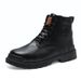 European Warm Series Autumn New Men's Martin British Style Yellow Leather Versatile Casual Trendy High-top Boots - Clearance_vogvips.com