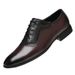Euro Step Spring And Autumn Brogue British Style Pointed Business Formal Genuine Leather Oxford Single Wedding Men's Shoes_vogvips.com