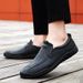 Large Size Loafers Men's Casual Two Wear Beanie Shoes Work Leather Shoes_vogvips.com