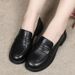 Foreign Trade Hot-Selling British Style Women's Leather Shoes 2026 New Spring And Autumn Flat Slip-On Loafers_vogvips.com