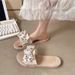 Womens Summer Thick Sole Flat Sandals Vacation Style Beach Sandals All Day Comfort Perfect For Skirts Pairing Suit For Beach And Water Activities_vogvips.com