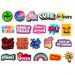 20 Set Cartoon Inspirational Phrase Shoe Flower Decorative Buckle Personality DIY Student Garden Shoe Buckle Accessories_vogvips.com