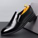 Euro Step Business Casual Leather Lace-Up British Style Men's Autumn Slip-On Loafers Wedding Shoes_vogvips.com