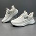 Dad Men 2025 Round Toe Thick Soled Lace Up Sports Running Casual Trendy And Versatile Mesh Travel Fly Woven Shoes_vogvips.com