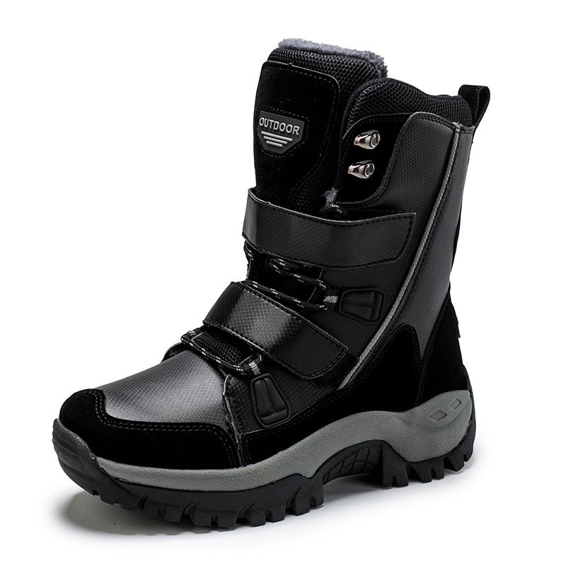 Unisex New Winter Warm Snow Boots Cross-Border Fleece-Lined Women's High-Top Versatile Outdoor Hiking Cotton Shoes_vogvips.com