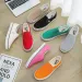 Women's Canvas Slip-On Shoes Summer 2025 Korean Style Lazy Person's Footwear Street Fashion Casual Sneakers Flat Rubber_vogvips.com