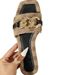 Slides Fashion Metal Buckle Sandals Women's Slippers Outerwear Summer Slippers Casual One Line Embroidery Women's Slippers_vogvips.com