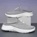 Outdoor Men Half Slippers Summer Casual Shoes Flat Mens Walking Sneakers Breathable Lightweight Non Slip Man Loafers_vogvips.com