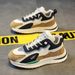Men's Chunky Sole Leather Sneakers - Breathable Slip-Resistant Casual Shoes For Everyday Wear_vogvips.com