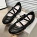 Versatile Women's Shoes - Summer Style, Unique Design, Flat Ballet-style Lace-up Leather Upper, Breathable, Low-cut, Casual Single Shoe_vogvips.com