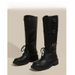 Miu's Catwalk British Martin Boots For Women's New Models, Old Retro Knight Boots, Belt Buckle Boots For Women_vogvips.com
