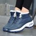 Mid Top Women's Cotton Shoes, Snow Boots, Women's Thick Soled Rocking Shoes, Casual Shoes_vogvips.com