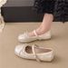 Korean Bow Flat Ballet Shoes Summer Shallow Mouth With Skirt Fashionable Mary Jane Shoes_vogvips.com